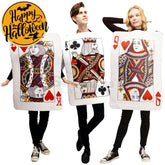 【In Stock】Carnival Cosplay Poker Couple Queen Of Hearts King Clubs Funny Stage Performance